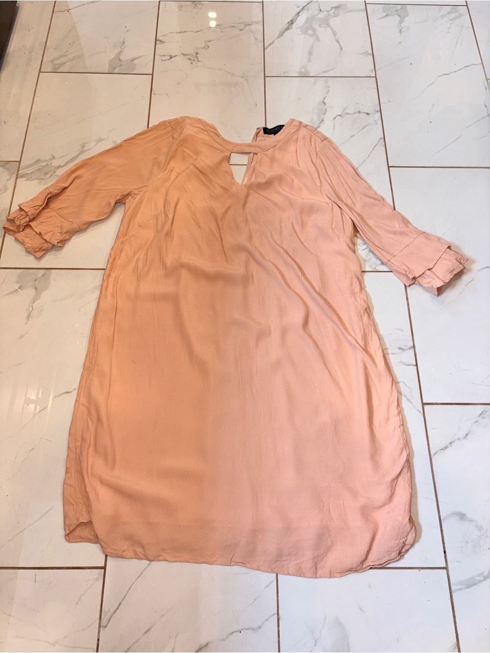 Eloquii Pink flutter dress